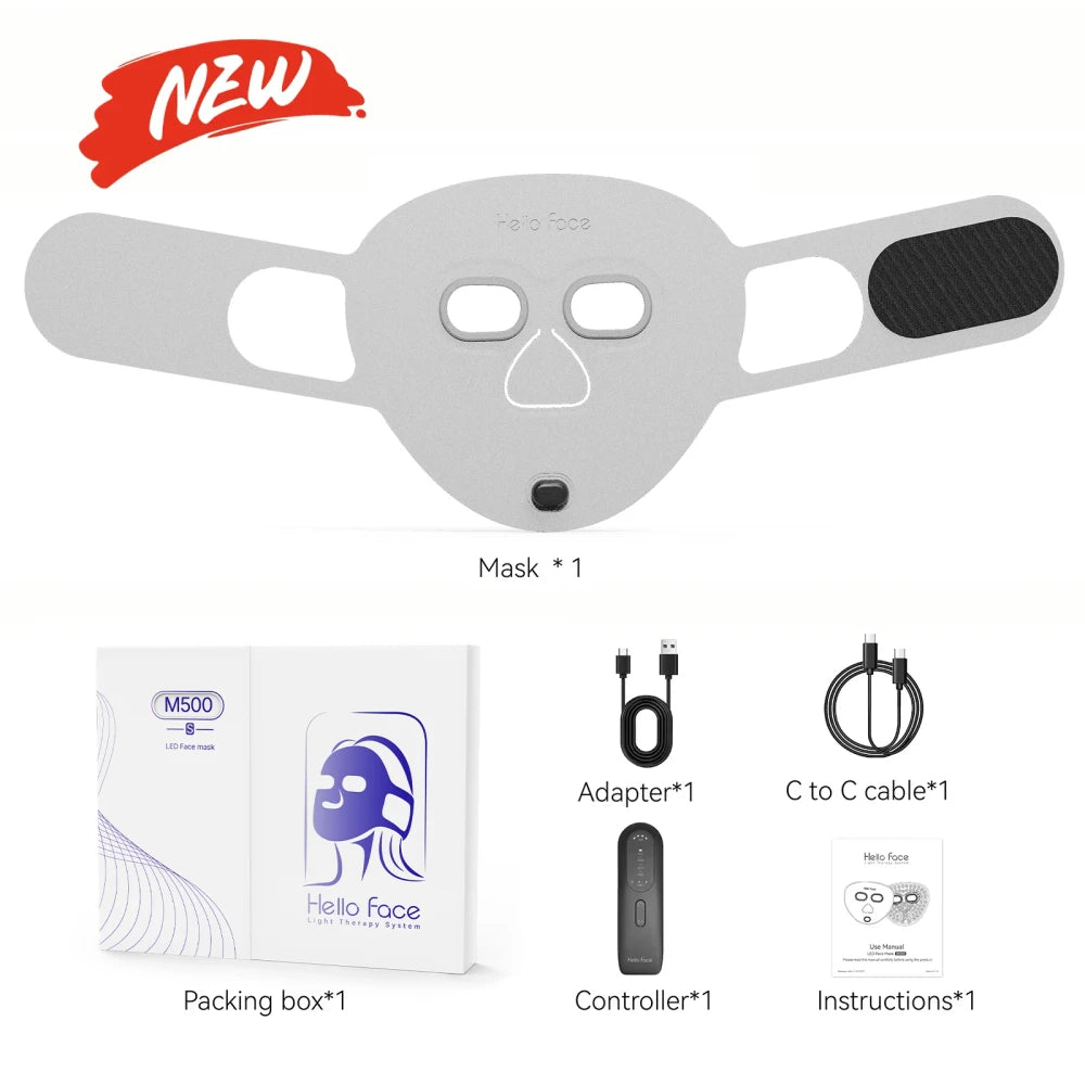Hello Face Wireless Red Light Therapy Facial Mask